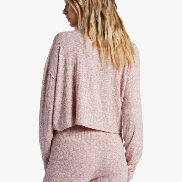 NWT Billabong Keep On Ribbed Pink Button Up Cardigan - Picture 5 of 6